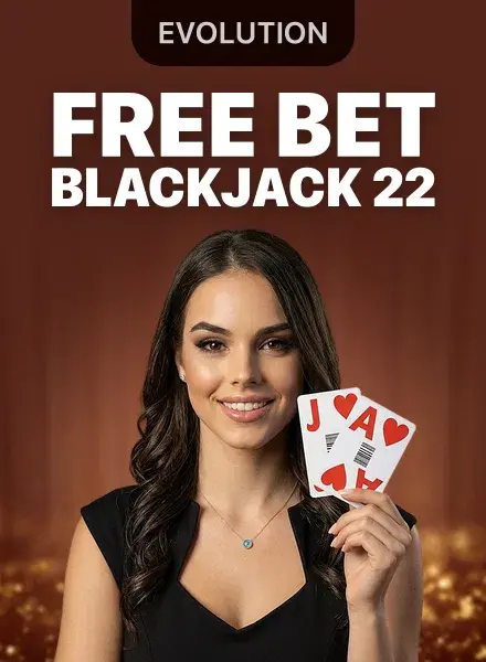 Free Bet Blackjack 22 in 1win Live Casino, Evolution